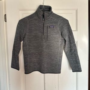 Boys patagonia better sweater. 1/4 zip in grey. EUC